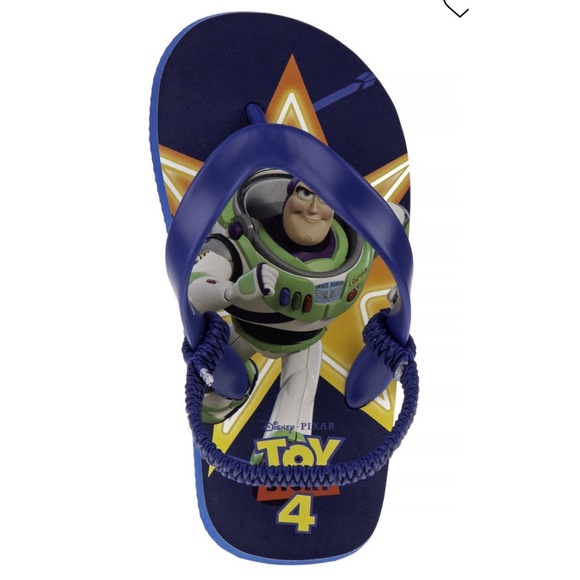 🆕 Disney Pixar Toddler Boys Toy Story Flip Flop Sandals - Picture 1 of 5